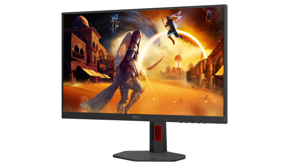 TFT 27" AOC Q27G4SRU, QHD, Fast IPS, 320Hz,1ms, 2xHDMI, DP, USB-хаб, HAS, чорно-червоний - 650295