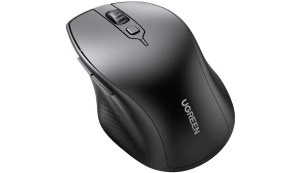 Мишка UGREEN 2.4GHz+Bluetooth MU101, бездротова, 4000dpi., 5кн., чорна - 650430