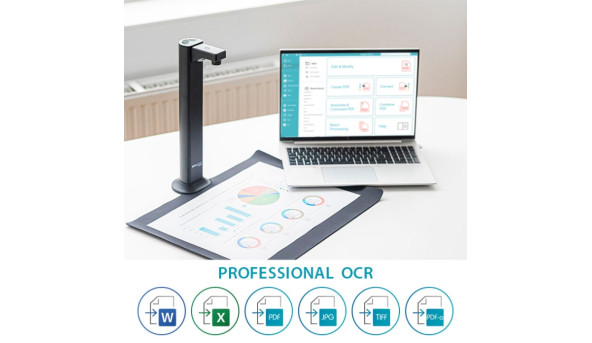 Сканер A3 Canon IRIScan Desk 7 Business (85MP, 600dpi, 5696x4272, 4K Camera, USB, книжковий, чорний) - 650624