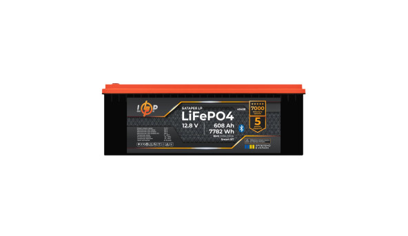 Аккумулятор LP LiFePO4 12,8V - 608 Ah (7782Wh) (BMS 200A/200А) пластик Smart BT - 650985