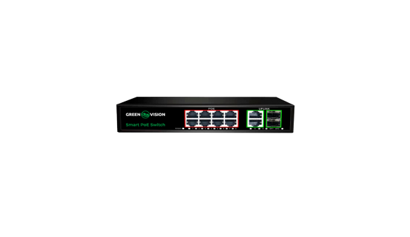 Комутатор мережевий POE GV-021-D-8G+2PG+2SFP - 651018