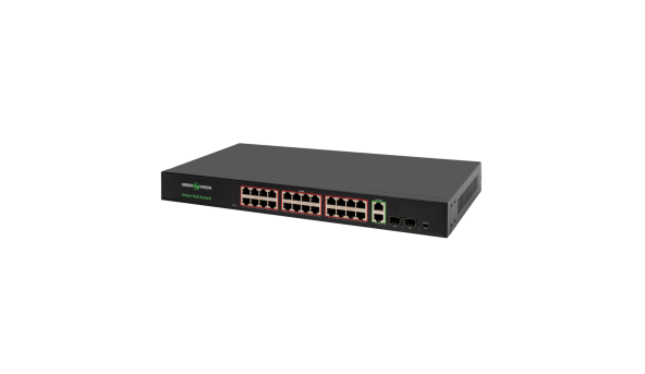 Комутатор мережевий POE GV-023-D-24G+2PG+2SFP - 651020