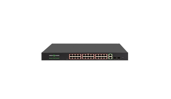 Комутатор мережевий POE GV-023-D-24G+2PG+2SFP - 651020