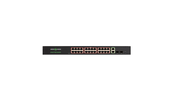 Комутатор мережевий POE GV-023-D-24G+2PG+2SFP - 651020
