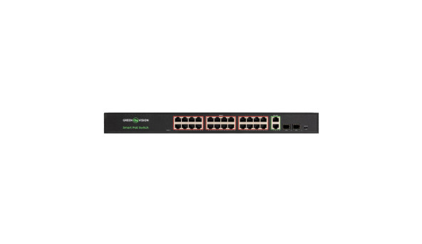 Комутатор мережевий POE GV-023-D-24G+2PG+2SFP - 651020