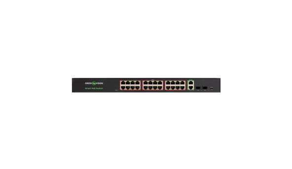 Комутатор мережевий POE GV-023-D-24G+2PG+2SFP - 651020