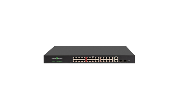 Комутатор мережевий POE GV-023-D-24G+2PG+2SFP - 651020
