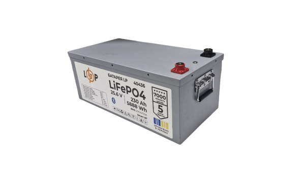 Акумулятор LP LiFePO4 25,6V - 230 Ah (5888Wh) (BMS 200A/100А) метал Smart BT - 651043