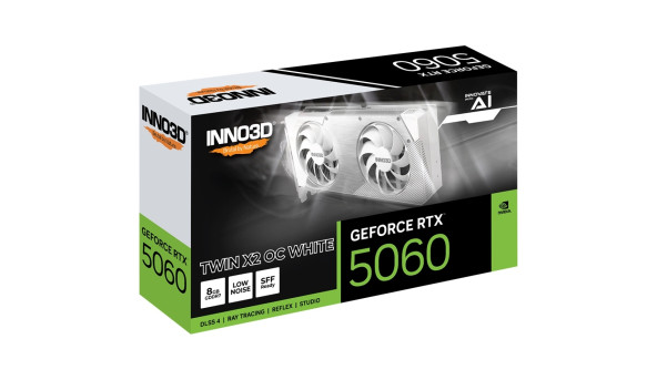GeForce RTX5060 Inno3D TWIN X2 OC WHITE, 8GB GDDR7, 128bit, PCI Express 5.0 - 651128