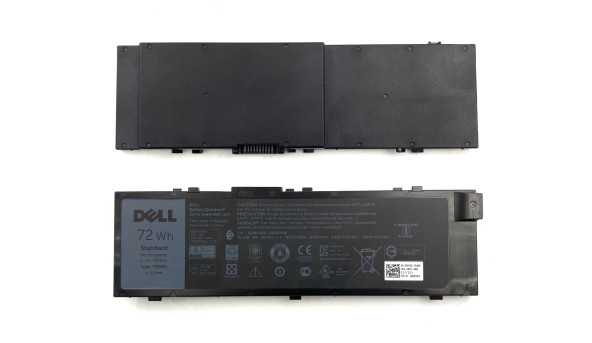 Оригінальна батарея акумулятор для ноутбука Dell Precision 7520 T05W1 6162mAh 11.1V Б/У - знос 80-85%