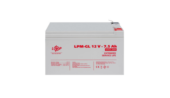 Распродажа Аккумулятор гелевый LPM-GL 12V - 7.5 Ah - 651514