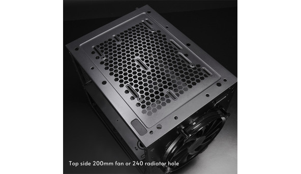 Корпус Chieftec THE CUBE CI-03B-OP, без БЖ, fan 20cm, mATX, Black