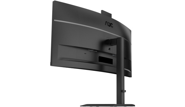 TFT 34" AOC CU34E4CW, WQHD, VA, 120Гц, вигн., 2xHDMI, DP, USB-C, RJ-45, USB-hub,cam,HAS, кол.,чорний