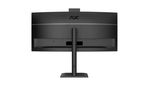TFT 34" AOC CU34E4CW, WQHD, VA, 120Гц, вигн., 2xHDMI, DP, USB-C, RJ-45, USB-hub,cam,HAS, кол.,чорний
