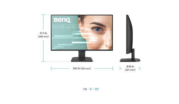 TFT 27" BenQ GW2790C, IPS, 99% sRGB, HDMI, DP, USB-C, колонки, чорний