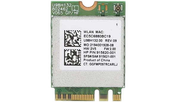Wi-fi+BT модуль M.2 Realtek RTL8821CE 802.11 2,4 GHz/5GHz 915620-001 915621-001 Б/У
