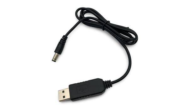 Кабель живлення Wi-Fi роутера, USB, DC, 5.5x2.1 5-12В 1м.