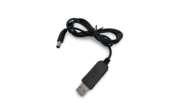 Кабель живлення до роутера від повербанка 9V,  USB-DC,  0,8m,  5.5x2.1.