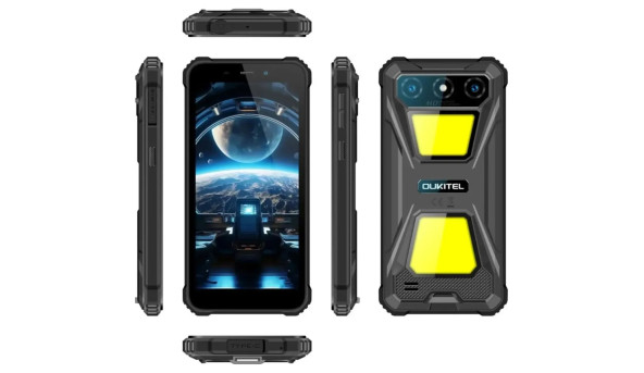 Смартфон Oukitel G5 6" HD+ /4GB/256GB T310 /6300mAh /Ліхтар/13+5Мп/ IP69K/Black