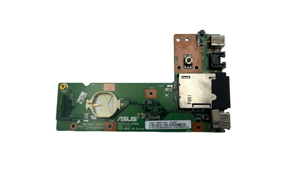 Плата живлення з USB Card Reader Ethernet роз'ємами та кнопкою живлення для ноутбука Asus A52 K52 X52 X52N PR05IJ (60-NXMDC1000-E01) Б/В