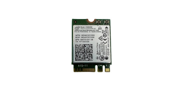 WI-FI адаптер снят с ноутбука HP ProBook 430 G3 3165NGW Б/У