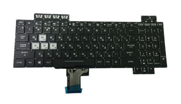 Клавіатура для ноутбука Asus Gaming FX504 з підсвіткою (Red Light), Black, RU