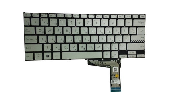 Клавіатура для ноутбука Asus X1402, X1403 Series, Silver, RU