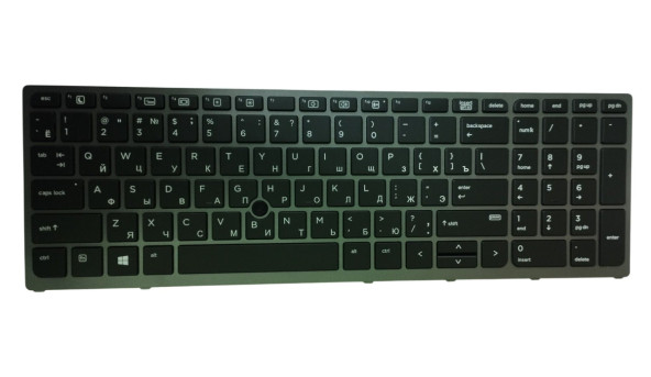 Клавиатура для ноутбука HP Zbook (15 G3, 17 G3) Black с подсветкой (Light) (Silver Frame) RU