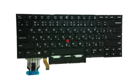Клавіатура для ноутбука Lenovo ThinkPad X1 Carbon 8th Gen з підсвіткою (Light), з указателем (Point Stick), Black, (No Frame), RU