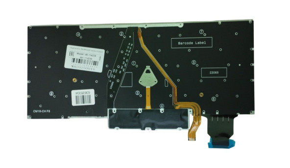 Клавіатура для ноутбука Lenovo ThinkPad X1 Carbon 8th Gen з підсвіткою (Light), з указателем (Point Stick), Black, (No Frame), RU