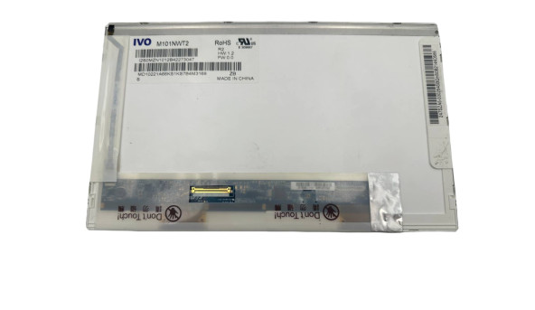Матрица IVO 10.1" 1024*600 (WSVGA, 128:75) LVDS 40 pin LED TN 60Hz Расположение разъема - слева внизу M101NWT2 Б/У