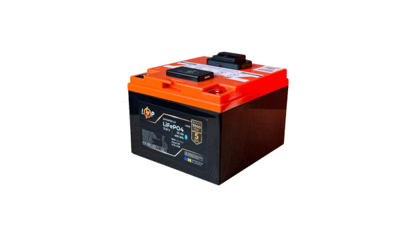 Аккумулятор LP LiFePO4 12,8V - 32 Ah (410Wh) (BMS 40А/32A) пластик LCD USB Smart BT