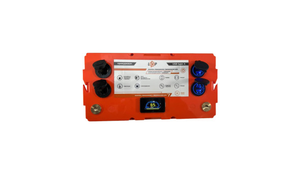 Акумулятор LP LiFePO4 12,8V - 100 Ah (1280Wh) (BMS 100A/50А) пластик LCD USB Smart BT