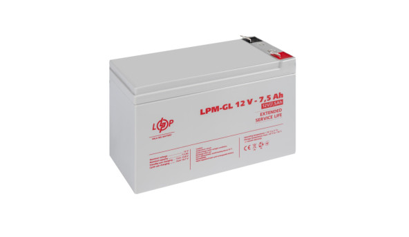 Розпродаж (6562) Акумулятор гелевий LPM-GL 12V - 7.5 Ah (11-2024)
