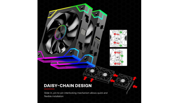 Вентилятор для корпуса 120mm*3 Xilence GAMING XPF360.ARGB PWM