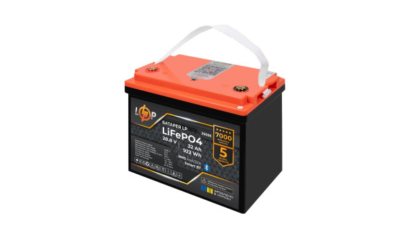 Аккумулятор LP LiFePO4 28,8V (9S) - 32 Ah (922Wh) (BMS 64A/32А) пластик Smart BT