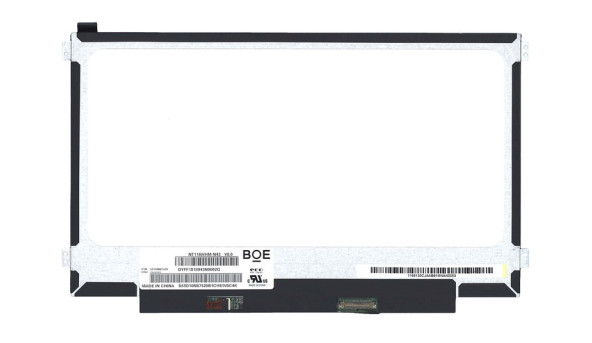 Матриця для ноутбука 11,6", Slim (тонка), 30 pin eDP (знизу праворуч), 1366x768, Світлодіодна (LED), кріплення справазліва, матова, BOE-Hydis, NT116WHM-N42
