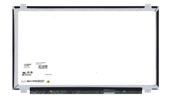 Матриця для ноутбука 15,6", Slim (тонка), 40 pin (знизу справа), 1366x768, Світлодіодна (LED), кріплення зверхузнизу, глянцева, LG-Philips (LG), LP156WHB(TL)(B1)