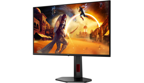 TFT 26.5" AOC Q27G4SDR, QD-OLED, 360Hz, 0,3ms, 2xHDMI, DP, USB-hub, HAS, Pivot, чорно-червоний