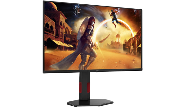 TFT 26.5" AOC Q27G4SDR, QD-OLED, 360Hz, 0,3ms, 2xHDMI, DP, USB-hub, HAS, Pivot, чорно-червоний
