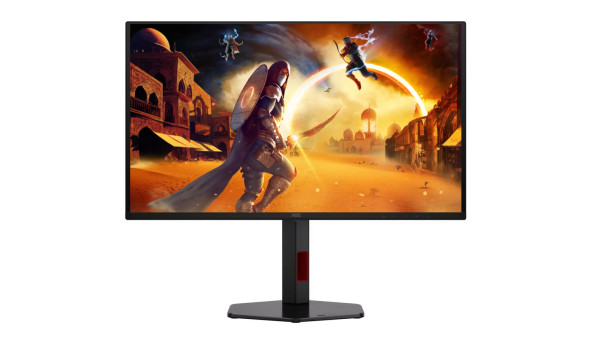 TFT 26.5" AOC Q27G4SDR, QD-OLED, 360Hz, 0,3ms, 2xHDMI, DP, USB-hub, HAS, Pivot, чорно-червоний