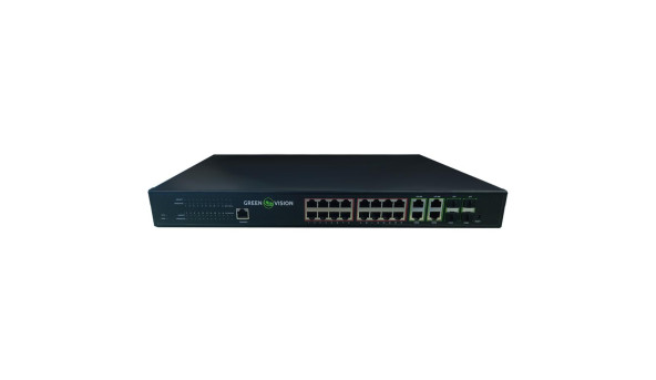 Комутатор мережевий POE GV-020-AI-16G+4G+4SFP