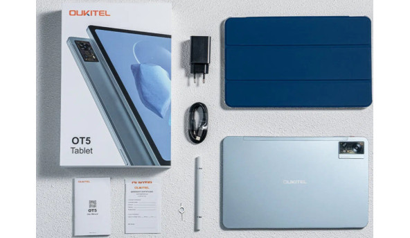 Планшет Oukitel OT5S 12" FHD/6GB/256GB/T606/8250mAh/16+8Мп/DualSIM/LTE/Чохол+Стилус/Metal Grey/Blue