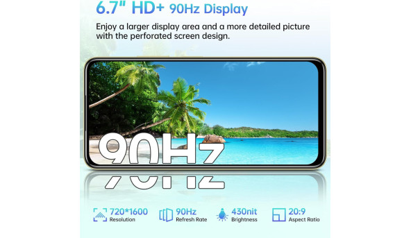 Смартфон Oukitel C65 6.7" HD+ /4GB/128GB/ T606 /5150mAh/ 50+8Мп/ Gold
