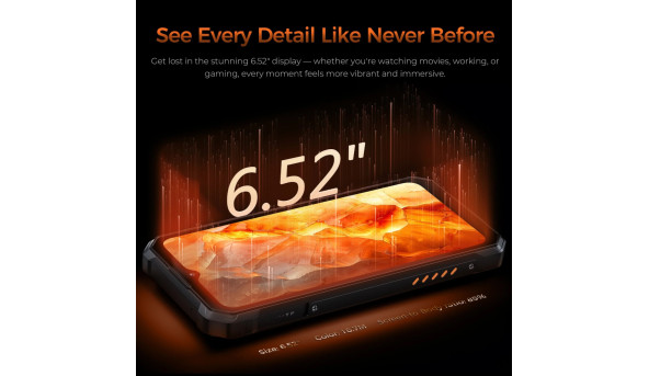 Смартфон Oukitel wp53s 6.52"HD /4GB/128GB/ T615 /11000mAh /13+5Мп/ IP69K /NFC/Ліхтарик Black