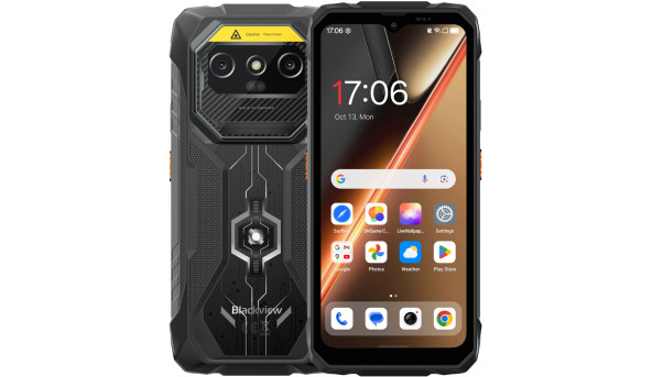 Смартфон Blackview ROCK 1 Pro 6.56" HD+ /8GB/256GB/ G81 /15000mAh / 20+16Мп / 2D Scaner /IP69K/Black