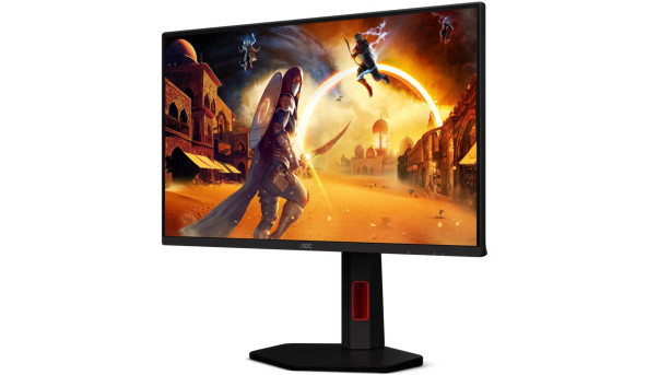 TFT 24.5" AOC 25G4KUR, Fast IPS, 420Гц, 2xHDMI, DP, USB-hub HAS, Pivot, чорно-червоний