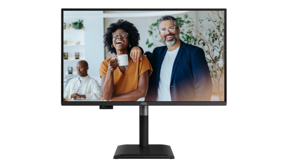 TFT 27" AOC Q27P4CV, QHD, IPS, 120Hz, HDMI, DP, USB-C, RJ-45, USB-hub, HAS, Pivot, колонки, чорний