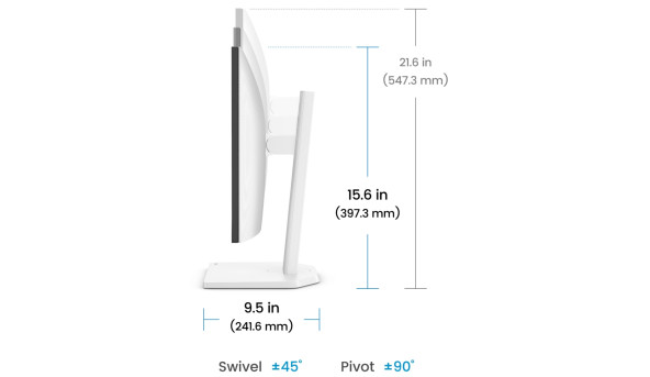 TFT 27" BenQ GW2790TC, IPS, 144Hz, HDMI, DP, USB-C, HAS, Pivot, колонки, білий