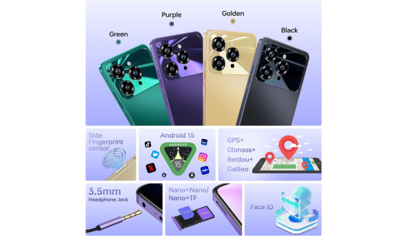 Смартфон Oukitel C6 5G 6.8" HD+ /12GB/512GB/ Dimensity 6300 /5150mAh/ 50+5Мп / Green